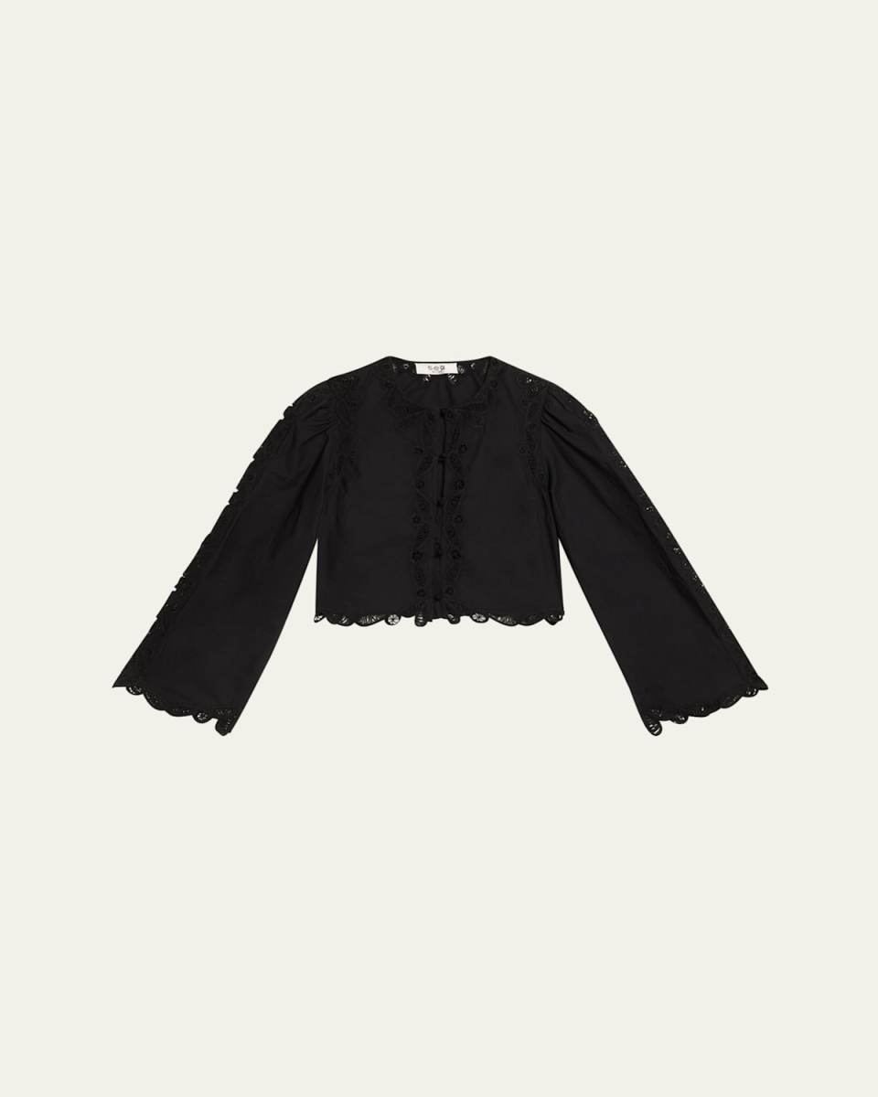 Elke Embroidered Long-Sleeve Blous